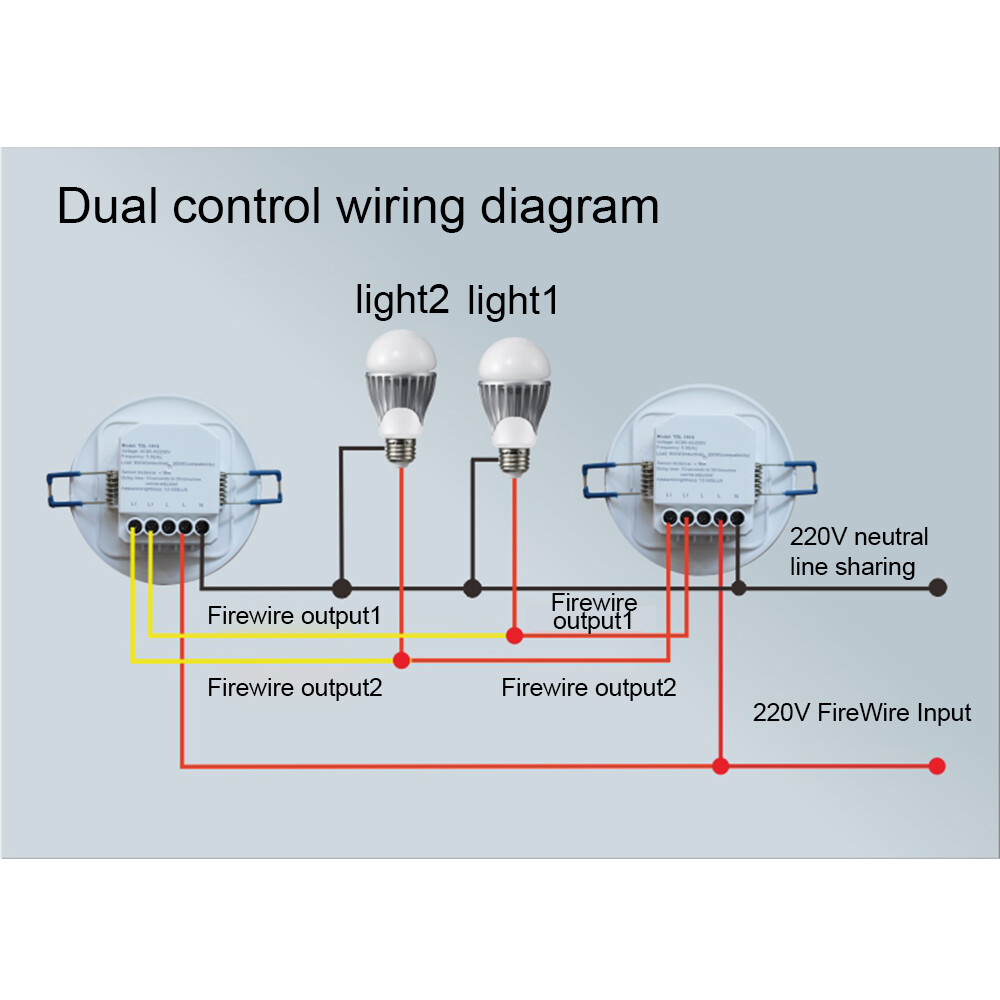 FocusAi  Sensor Body Motion Detector 5.8GHz Adjustable Embedded Microwave Radar Light Switch for Corridor Sensor