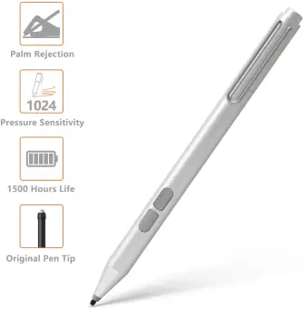 Stylus Pen For Surface Micro Soft Certified Stylus Pen 1024 Levels Pressure Palm Rejection Hb Tip With aa Battery For Surface Pro X 7 6 5 4 3 Surface Laptop 3 2 1 Surface Book 2 1 Surface Go Lazada Singapore