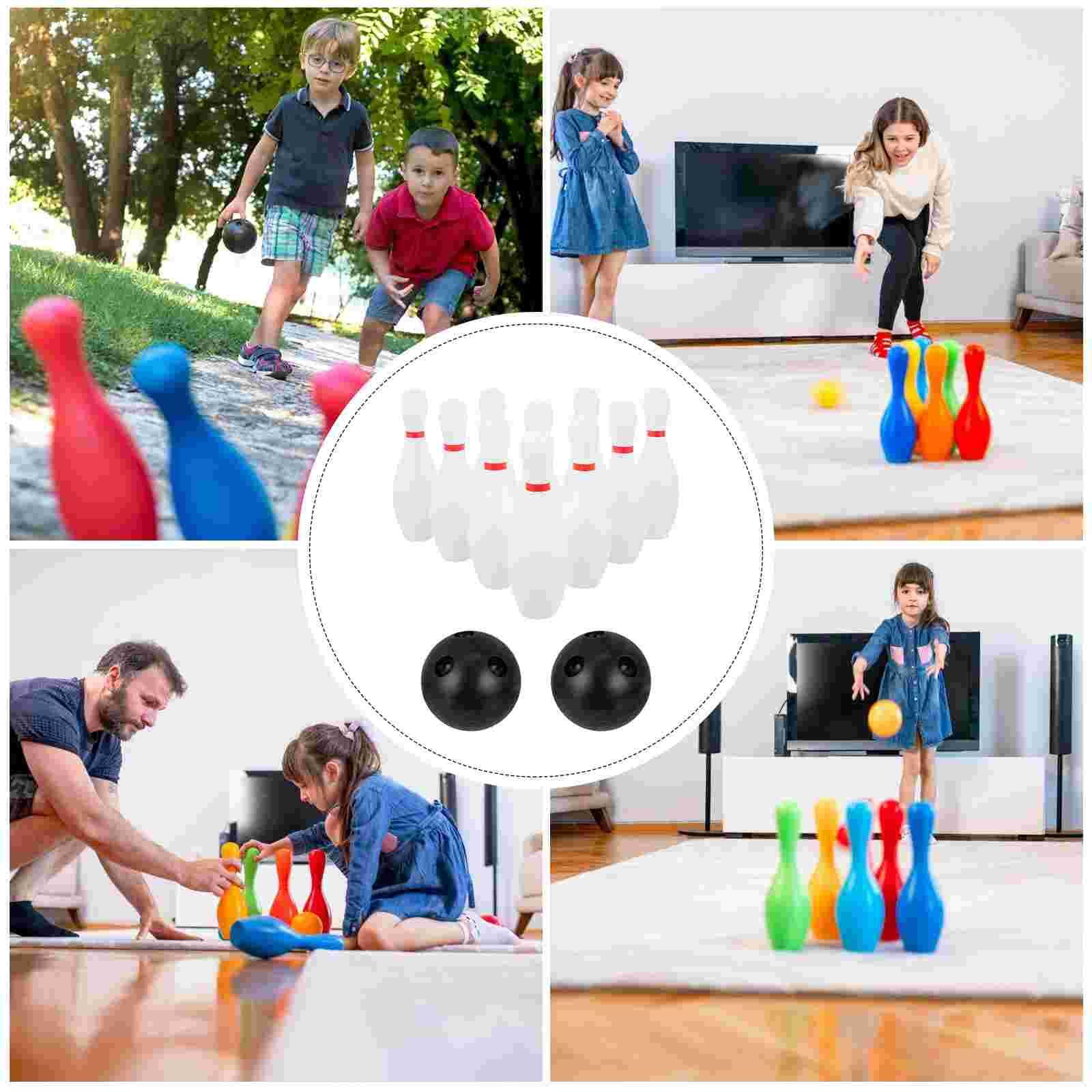ชุดโบว์ลิ่ง Kids Ball Toy Balls For Game Children Indoor Toys Pin Games Pins Plastic Outdoor