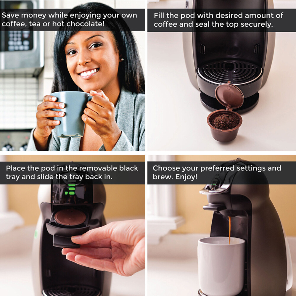 YESPERY 2 Chiếc Cốc Lọc Viên Nén Cà Phê Tái Sử Dụng Được Cho Các Mẫu Dolce Gusto Mũ Có Thể Nạp Lại, Bộ Lọc Giỏ Pod Hương Vị Mềm Mại Ngọt Ngào