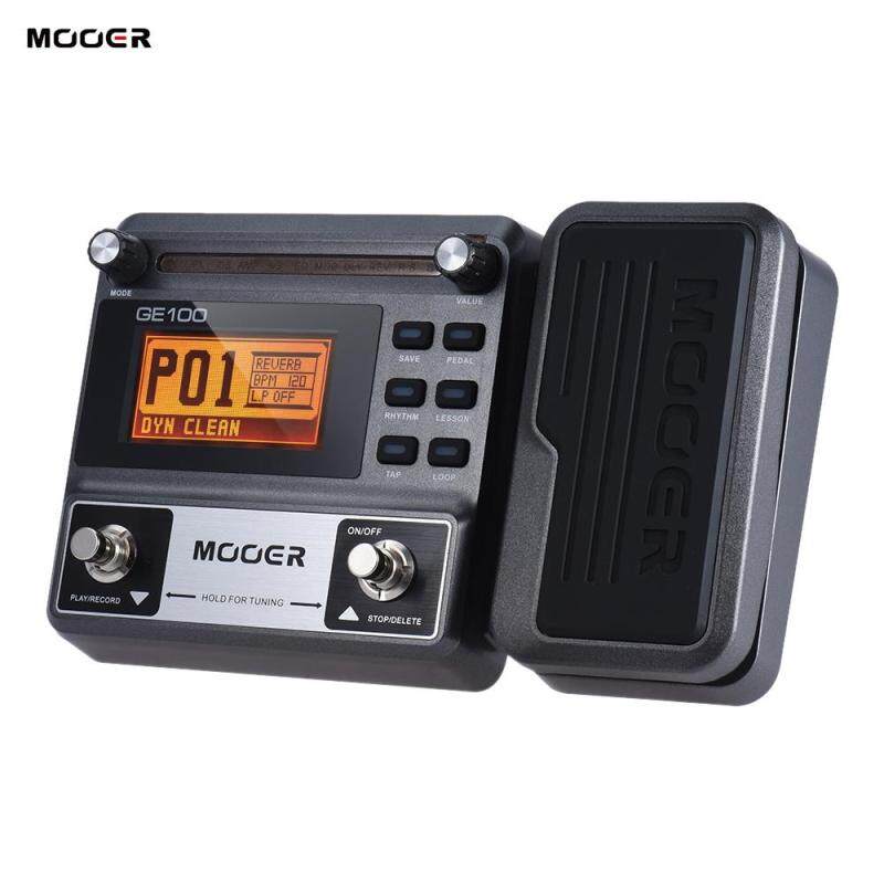 (hot)MOOER GE100 Guitar Multi-effects Processor Effect Pedal with Loop Recording(180 Seconds) Tuning Tap Tempo Rhythm Setting Scale & Chord Lesson Functions UK PLUG black Malaysia