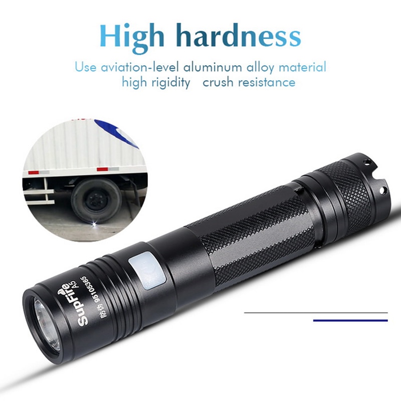 Supfire Đèn Pin Mini Linterna LED A5 Torch Lanterna 800lm USB Đèn Flash Ánh Sáng Cho Fenix Sofirn Nitecore Nicron Convoy S2 S3 S045