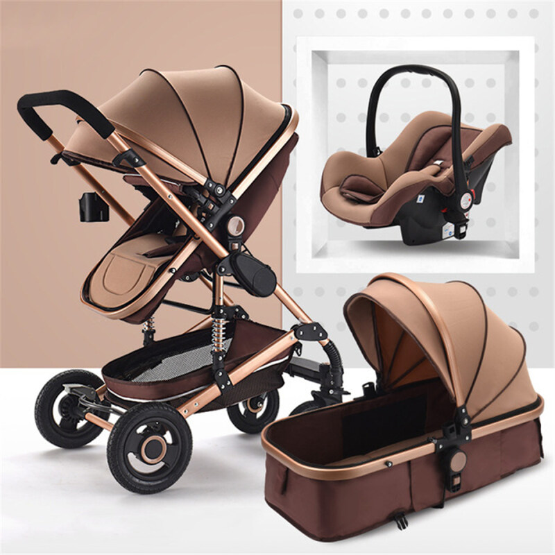 3 in 1 Baby Stroller Foldable High view Landscape Stroller Folding Baby Carriage Car Seat Singapore