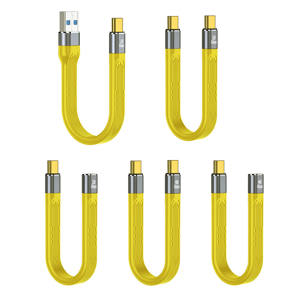 2 in 1 Type-C Cable 10Gbps/40Gbps PD 100W USB Data Cable High-speed Transmission Fast Charing Data Cord USB 3.1 for Mobile Phone