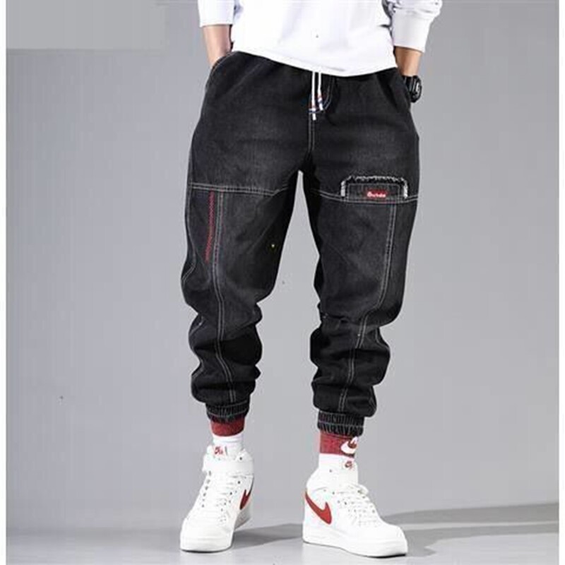 MARK BELT Large Size Harlan Loose Jeans Men Trendy Wild Tooling Beam Pants