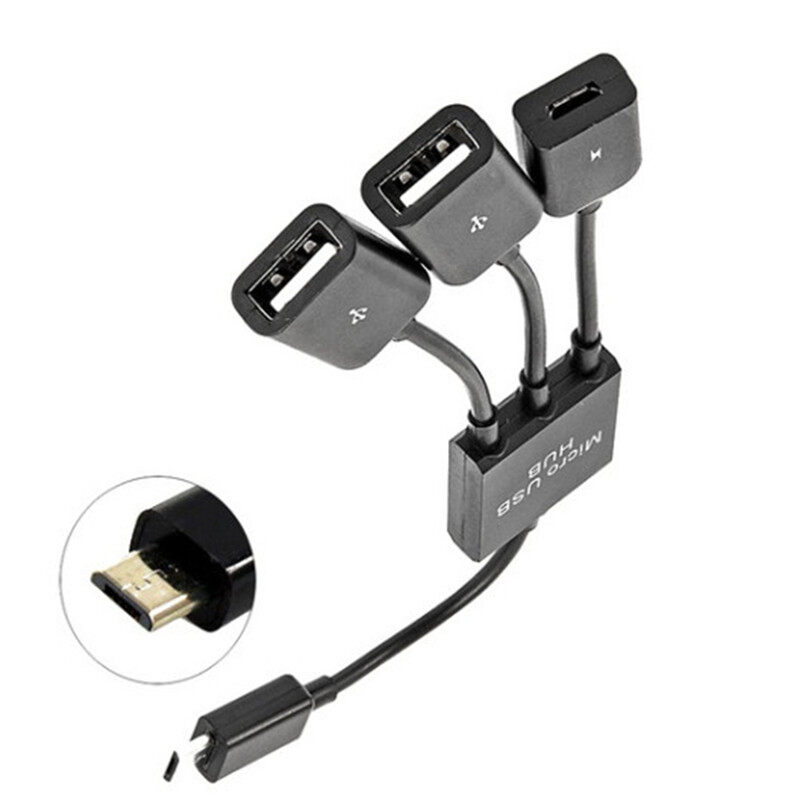 UNI [Ready Stock]3/4Port Micro USB Data Power Charging OTG Hub Cable For Android Tablet Phone