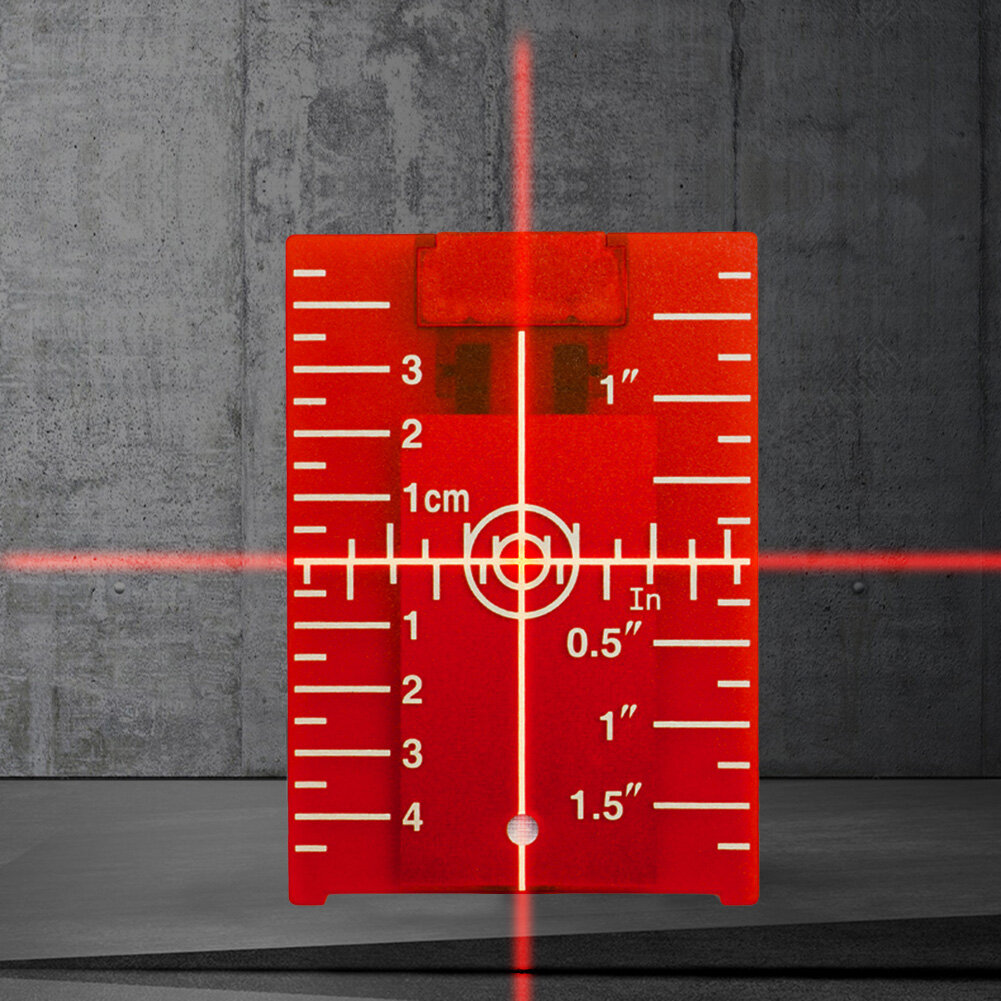 sikiwind Magnetic Line Beam Laser Level Target Vertical/Horizontal Inch/cm Leveling Board