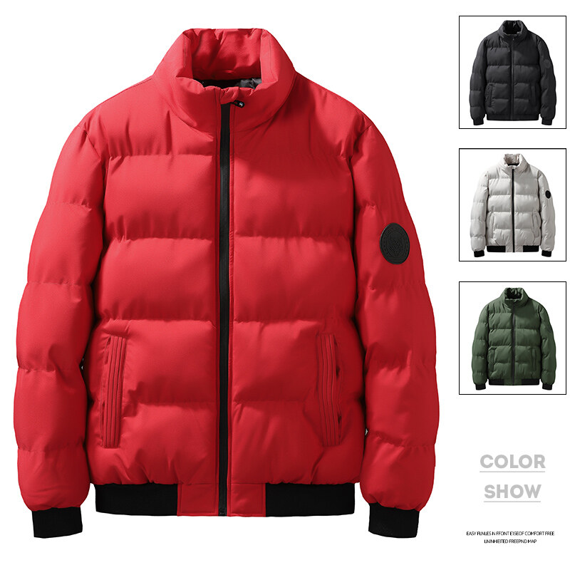 FUGUINIAO Áo Khoác Cổ Đứng Cho Nam 2021 Áo Khoác Cotton Áo Khoác Bomber Áo Khoác Ngoài Giữ Ấm Chống Gió Bằng Cotton Nguyên Chất