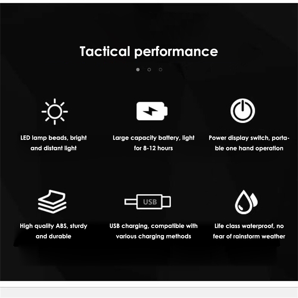 Redwokea Super Bright Flashlight Multi-function Emergency Flashlight Rechargeable USB Waterproof Mini Portable Lamp Outdoor Fishing Camping Supplies