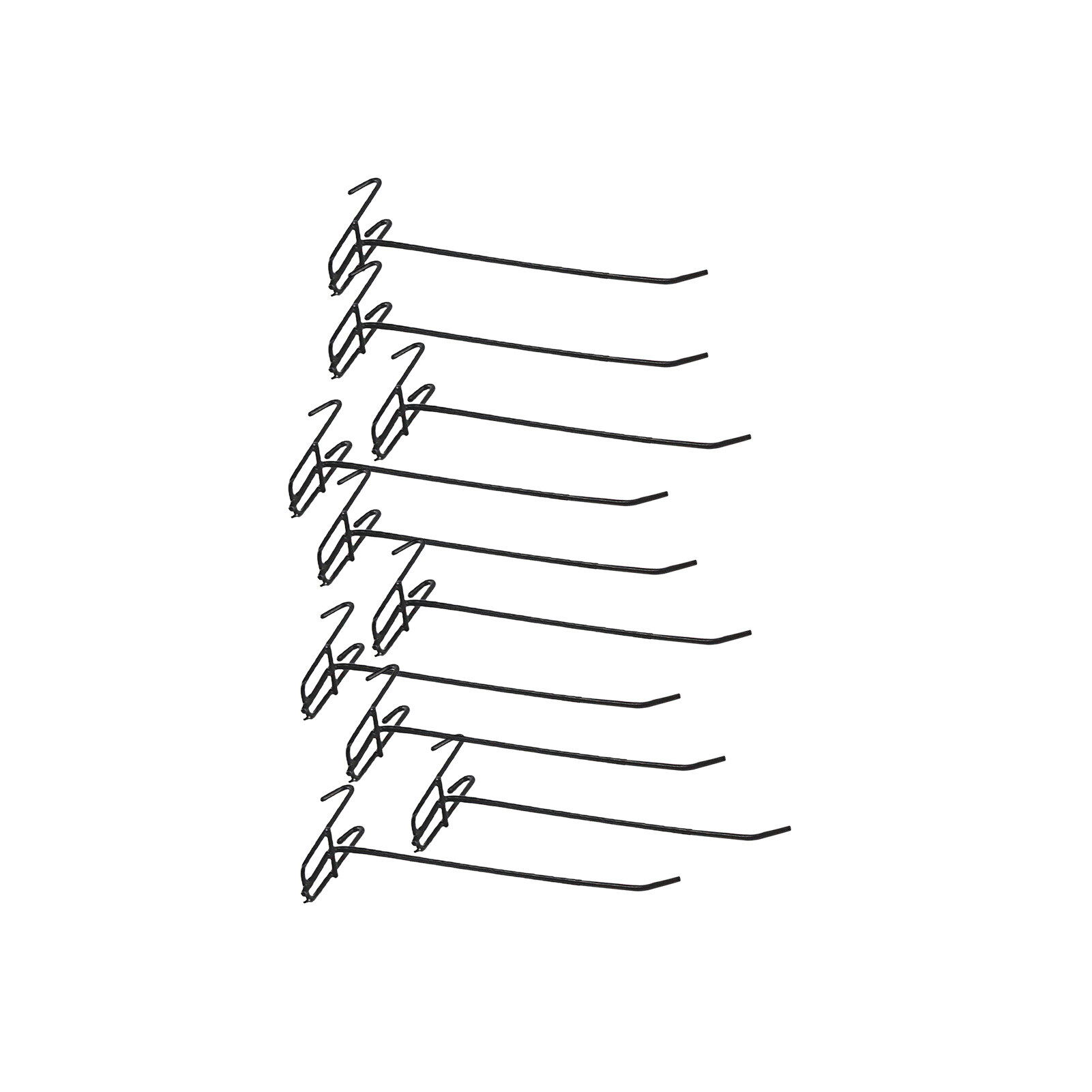 10 Hooks Shelf Hooks Grid Iron Hooks10Pcs Hooks Wear-Resistant Removable Metal Stable Mesh Panel Hangers For Home