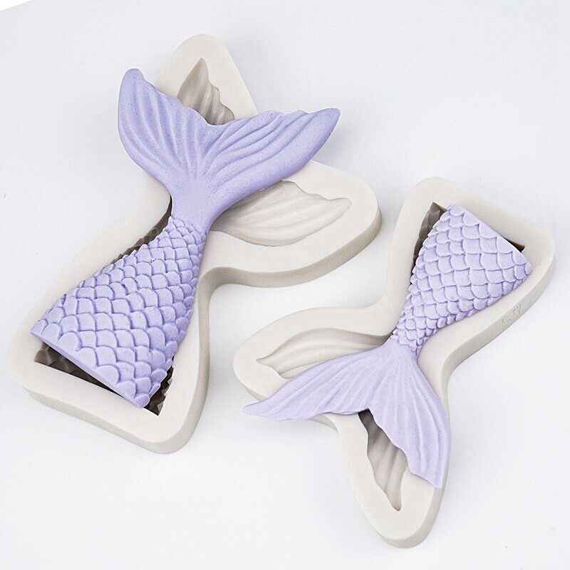 TUKE Sea Conch Starfish Shell Tail Shape Fondant Cake Candy Silicone Molds DIY Cake Decorating Tools Soap Resin Clay Chocolate Moulds