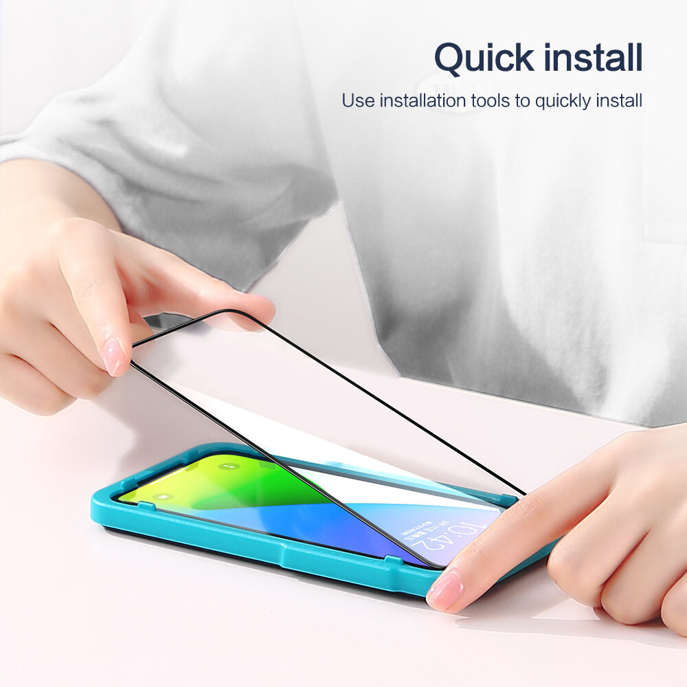 SmartDevil Screen Protector For iPhone 17 Pro max iPhone 16 Pro max 15 Pro max iPhone 14 Pro max 13 Pro max 12 Pro Max iPhone air iphone 11 tempered glass iPhone 17e 16e XR 14 Plus SE3 SE2 7plus 8plus 7 8 Full Coverage Tempered Glass Film Anti-fingerprint