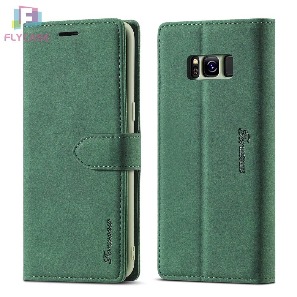 Case For Samsung Galaxy S8 / S8 Plus PU Leather Flip Wallet Cover with Magnetic Closing Clasp Stand Card Slots Casing