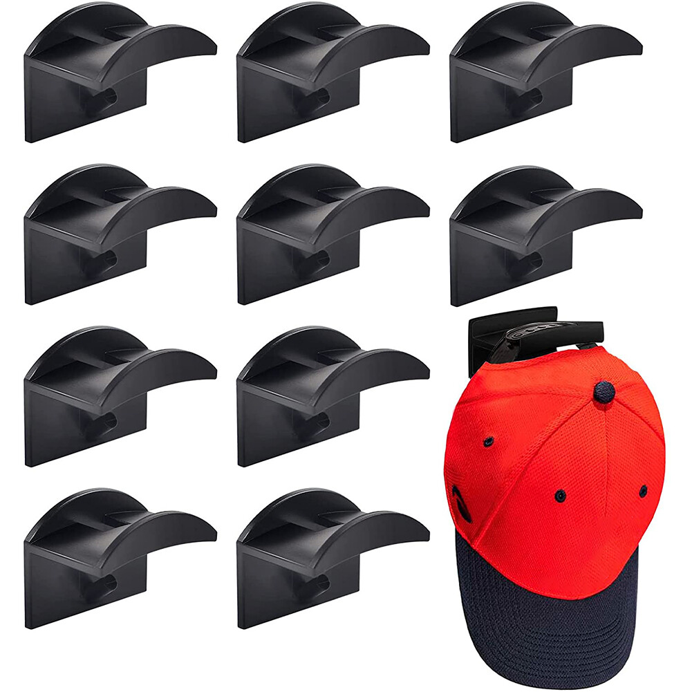 ROMAHOME Baseball Cap Organizer No Drilling Hat Hooks Wall Mounted Adhesive Cap Hanger for Baseball Caps