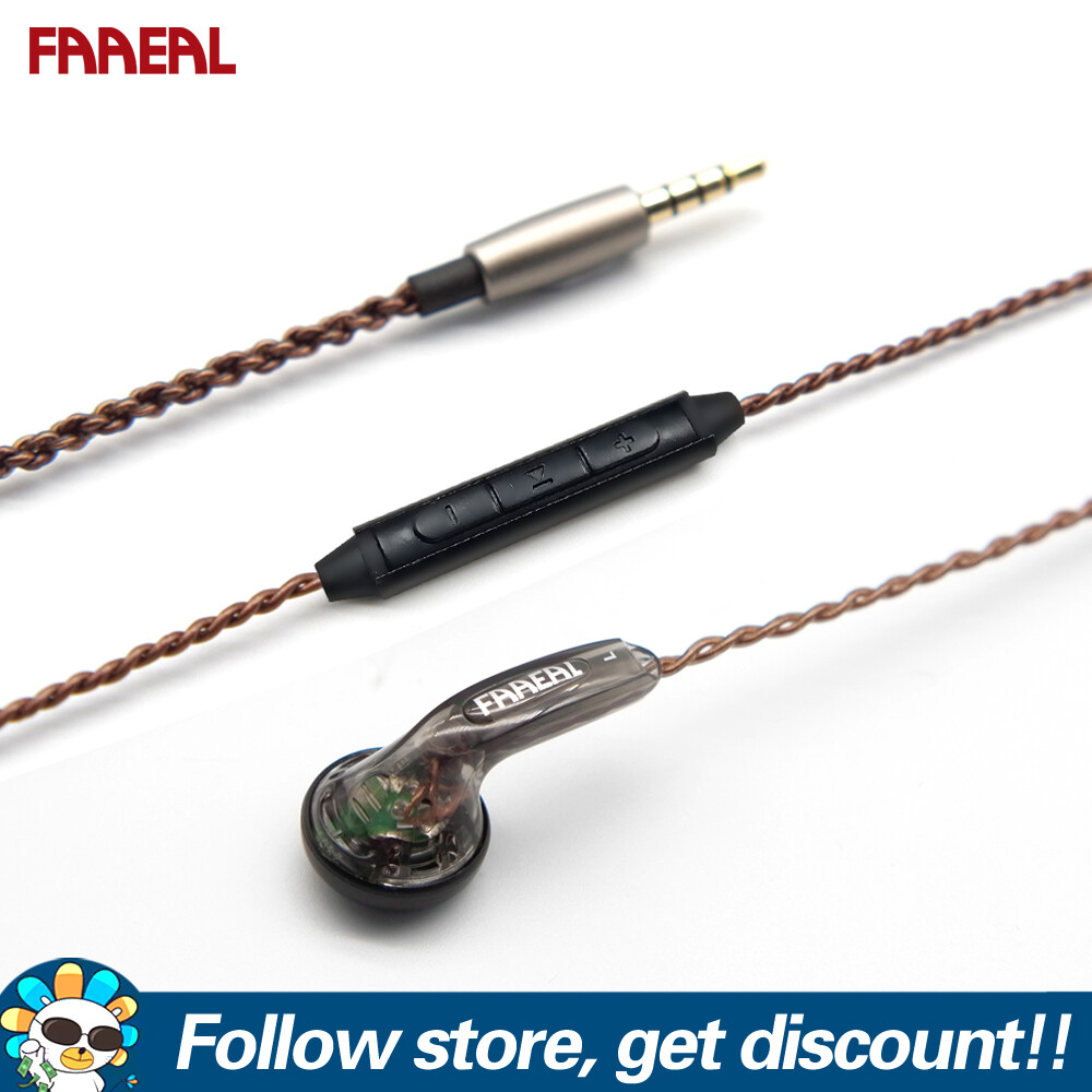 FAAEAL Iris 1.0/2.0 Wired Earbuds Headphones 3.5mm In Ear Earphone Earpiece With Mic 32Ohm DIY MX500 Bass Sound Quality Music Earphones For Samsung Xiaomi Phone Computer MP3