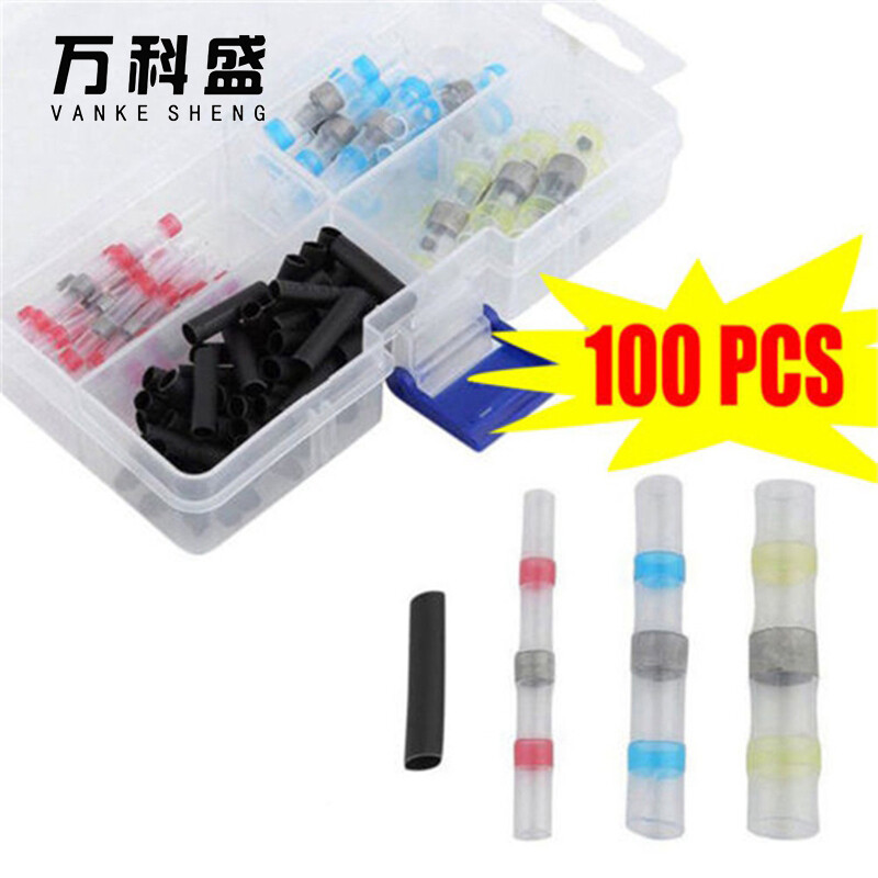 100 pieces of heat shrinkable middle tube and waterproof welding ring
