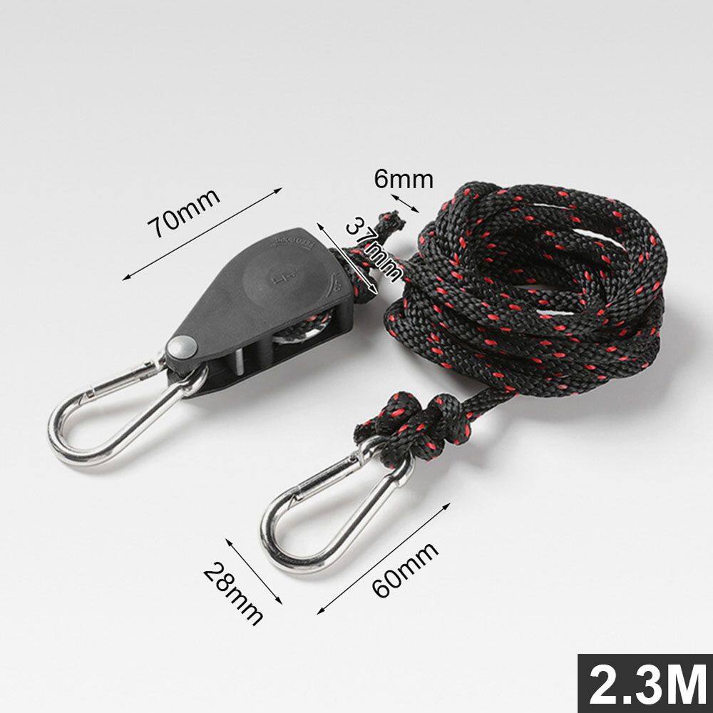 SALOMONER Portable Rope Ratchet Camping Rope Outdoor Tools Pulley
