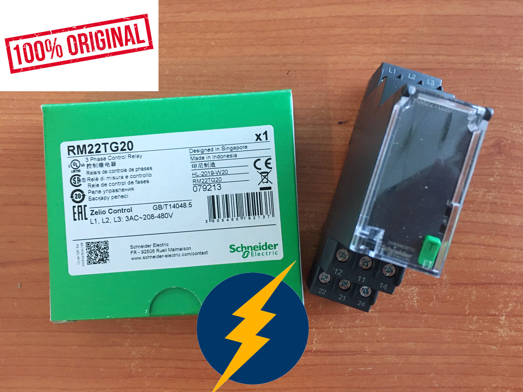 Schneider RM22TG20 Three-Phase control relay 183…528Vac, 2 C/O | Lazada