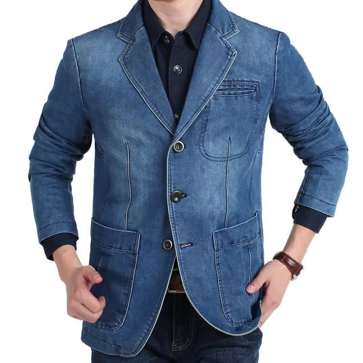 jeans blazer coat