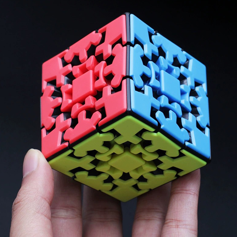 Qearl 3x3 Gear Cube Original Stickerless Smooth and Gear Mechanism ...