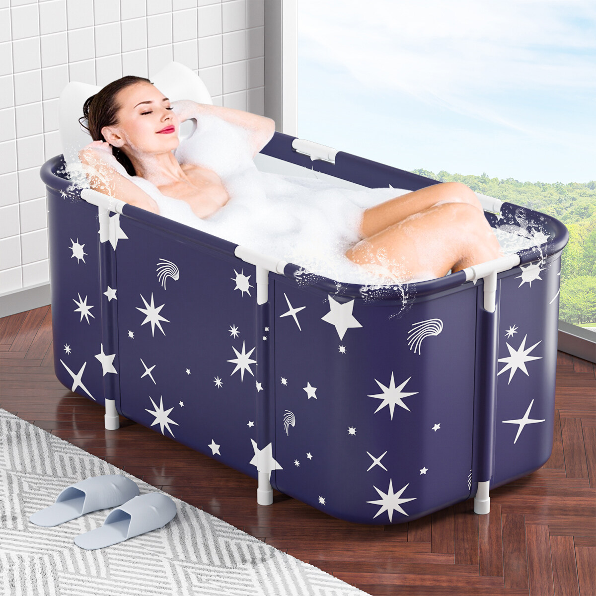 Portable Folding Bathtub for Adult Children Swimming Pool Large Plastic