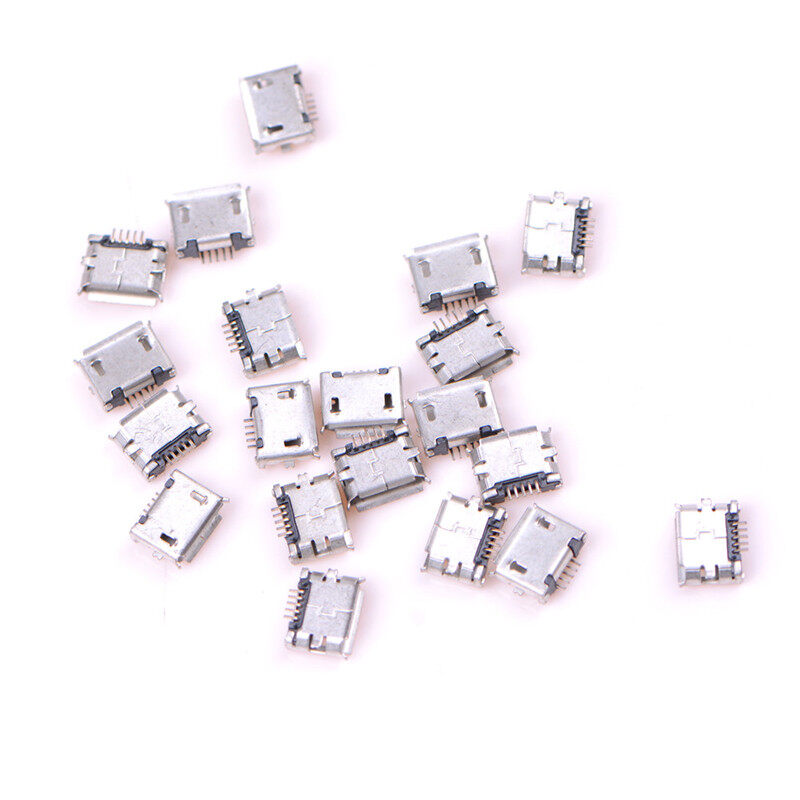 Sissi 20 Cái Ổ Cắm Micro USB Loại B Đầu Nối 5 Chân, Hàn SMD