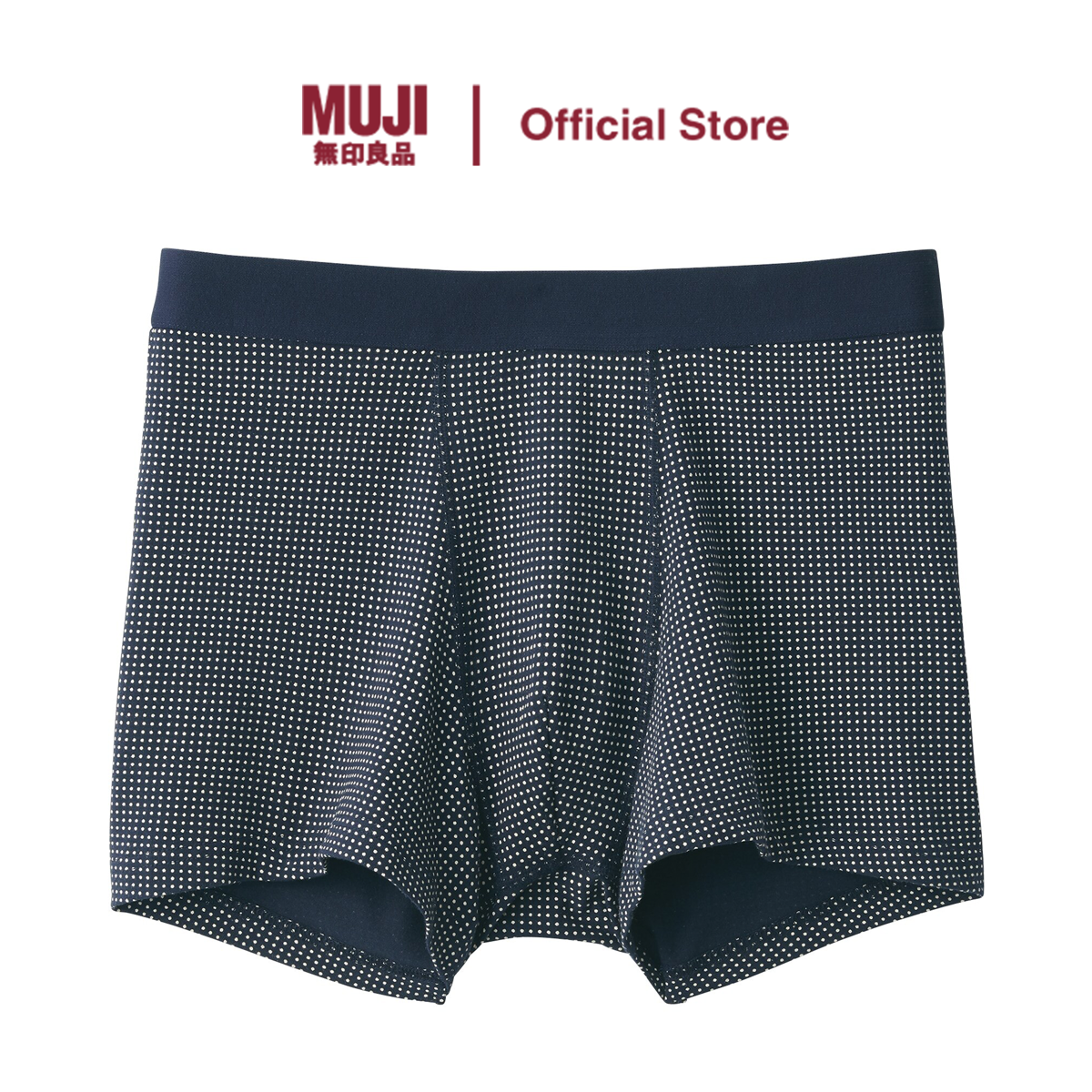 NEW ARRIVAL] MUJI Men Cotton Jersey Boxer Brief Navy Pattern Boxer