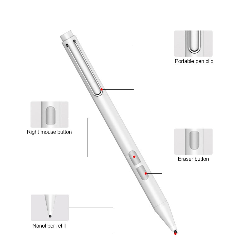 Hexna Surface Stylus Pen For Surface Pro7 Pro6 Pro5 Pro4 Pro3 Pro X Tablet For Microsoft Surface Go Book Latpop 3/2 Pressure Pen Touch