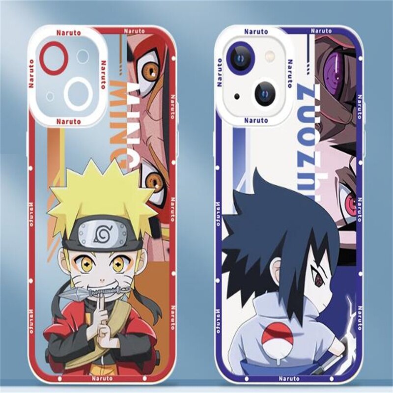 Ốp Điện Thoại Anime Nhật Bản Naruto Hoạt Hình Trong Suốt Chính Hãng Tương Thích Cho iPhone 11 12 13 14 Pro Max X Xs Max XR 6 6S 14 8 7 Plus SE 2020 2022 Ốp TPU Mềm Chống Va Đập
