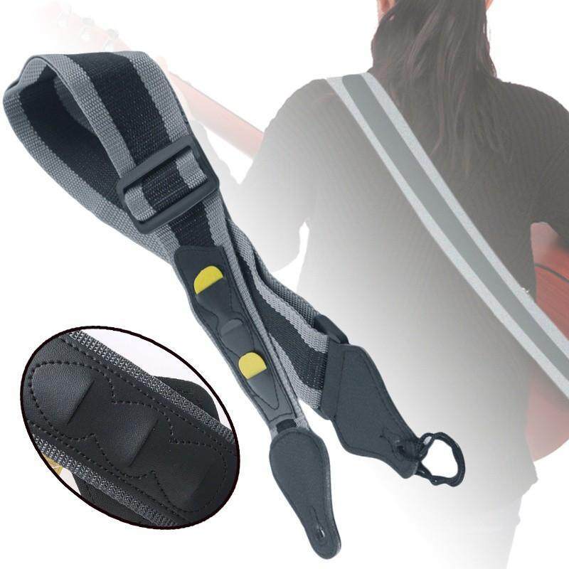 Guitars - Adjustable Nylon Guitar Holder Strap Belt Bass Ukelele Musical Instrument Parts Malaysia