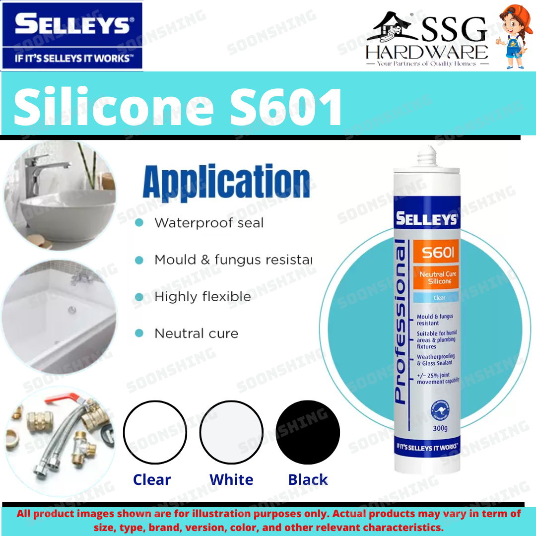 Selleys S601 Silicone Sealant 300gm Neutral Cure Silicone Sealant