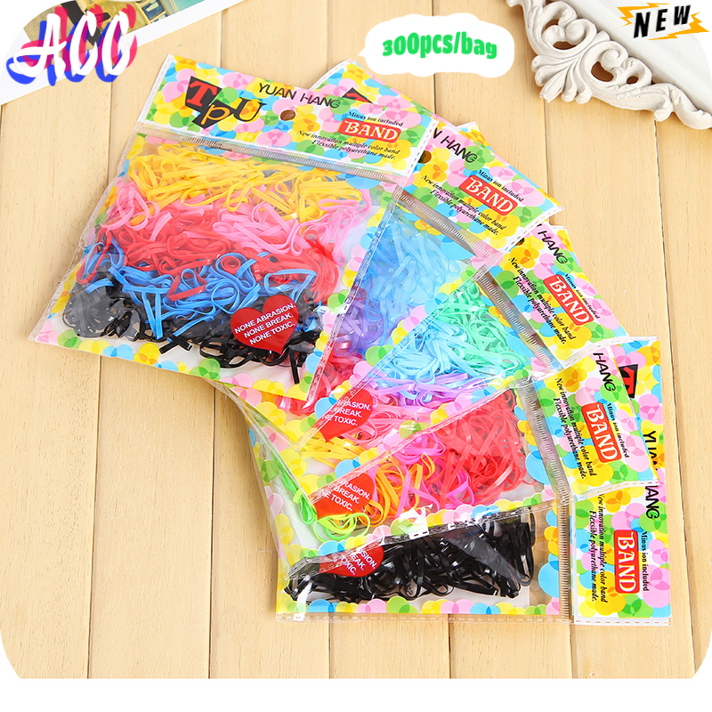 ACC Korean Women's Hair Rubber Bands, Elastic Bands, 1 Pack of 230-300-500 Strands, Factory Wholesale Headband Hair Tie Basic Hair Rope Headdress Tie Hair Accessories