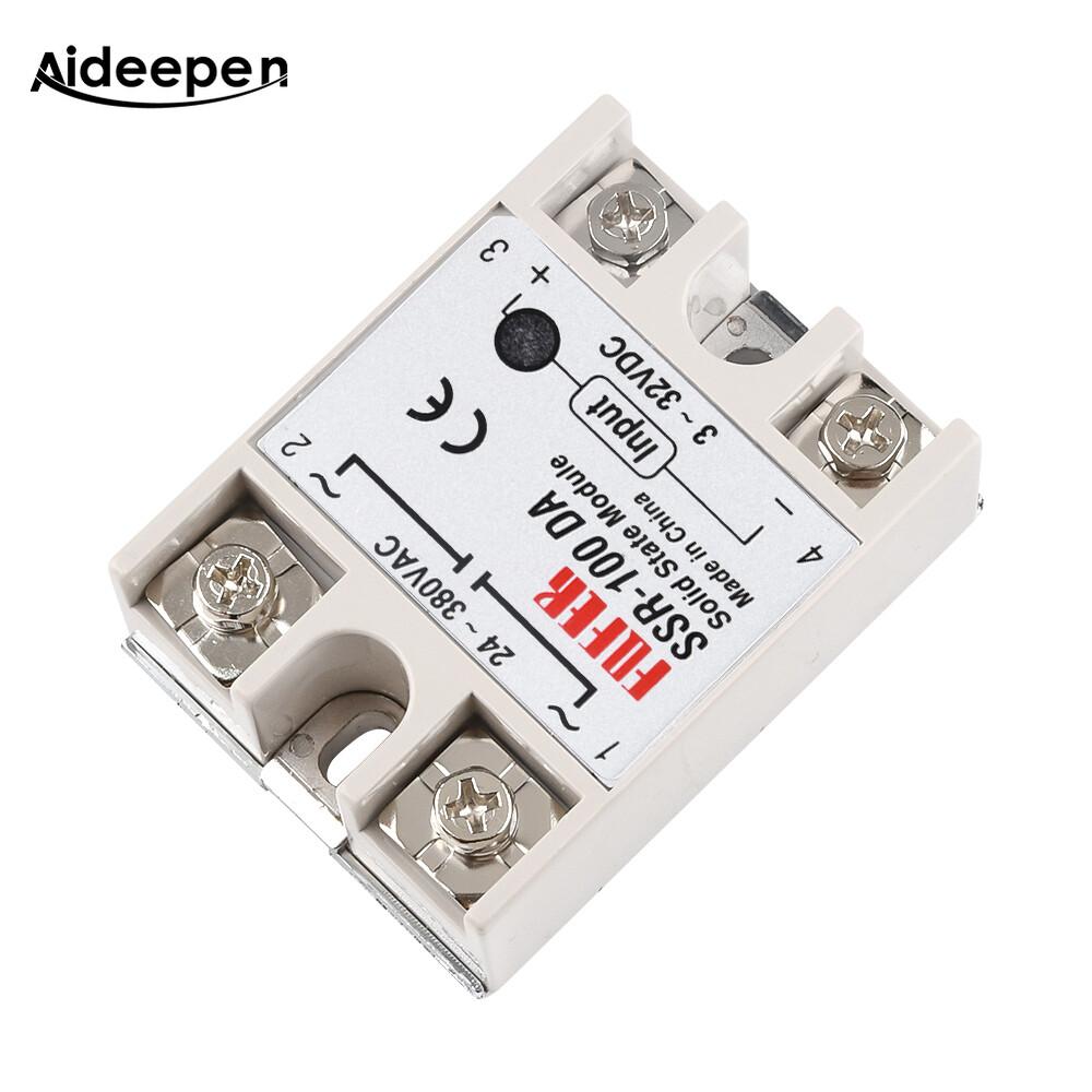 Rơ Le Trạng Thái Rắn KKmol, SSR-100DA Rơ Le Trạng Thái Rắn 100A 3-32V DC Đến 24-380V AC SSR 100DA Dành Cho Công Nghiệp