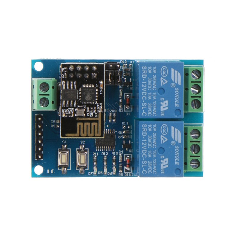 Mô-đun Rơle WIFI, Bộ Điều Khiển Ứng Dụng ESP8266 IOT, 2-Kênh Dành Cho Nhà Thông Minh 12V
