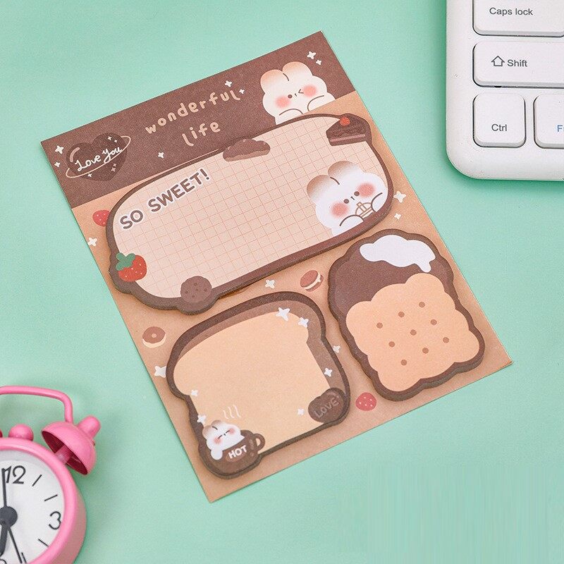 3 IN 1 Cute Animal Shape Creative Sticky Notes Creative Sticky Notes Set Student Memo Notes Cute Hand Account Note Paper
