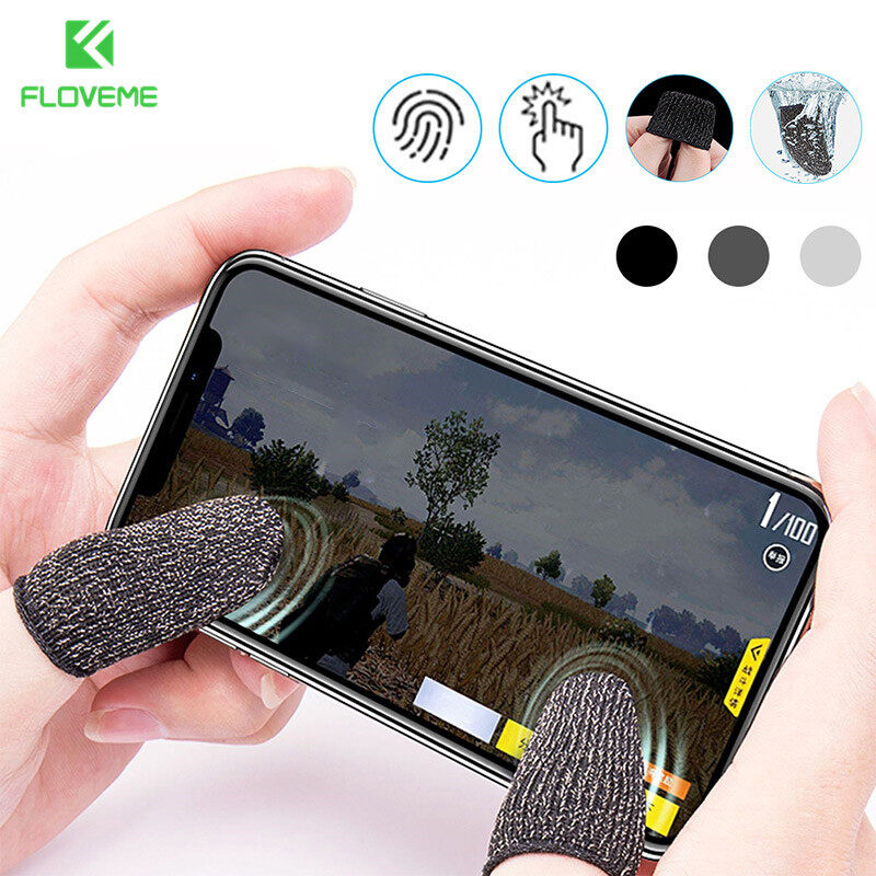 Floveme 1 Cặp Tay Cầm Chơi Game Thoáng Khí Vỏ Bọc Ngón Tay Chống Mồ Hôi Găng Tay Chơi Game Không Tay Áo Chống Xước Nhạy Cảm Màn Hình Cảm Ứng Di Động
