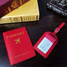 Geyuan Xách Tay Chất liệu da PU hành lý Thẻ lên máy bay hộ chiếu thẻ trường hợp tên địa chỉ danh tính phụ kiện du lịch máy bay Vali THẺ HỘ CHIẾU bìa thẻ hành lý túi đựng hộ chiếu