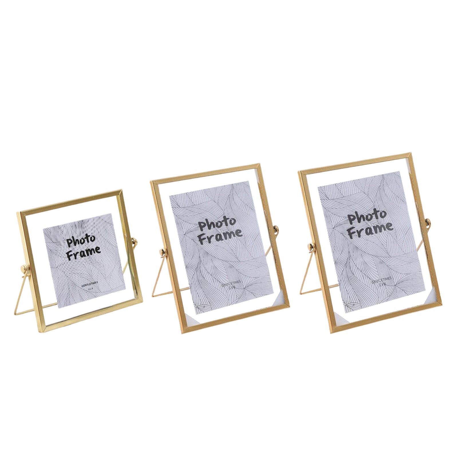 {ELE Photo frame} Nordic 4/6/7 Inch Gold Metal Glass Photo Frame