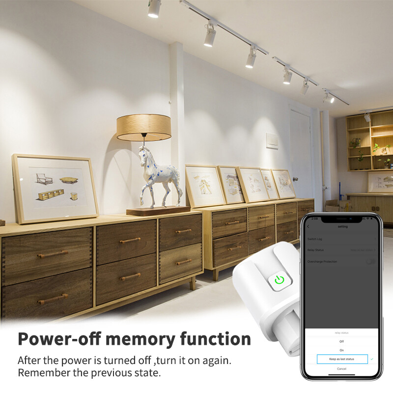 20A EU Plug WIFI Bluetooth Wireless Remote Socket Smart Power Socket Smart Timer Plug Voice Control EU Home Fire Retardant PC