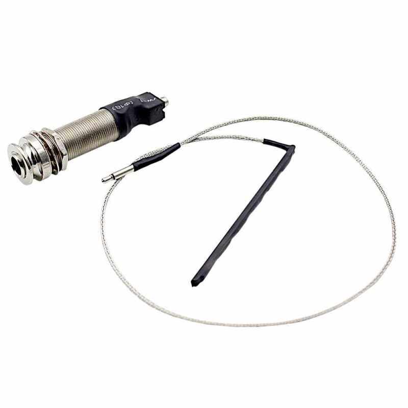 Folk Guitar Pickup Pick-up Piezo Cable Stick 6.35mm End Pin Jack Under-Saddle (Black) Malaysia