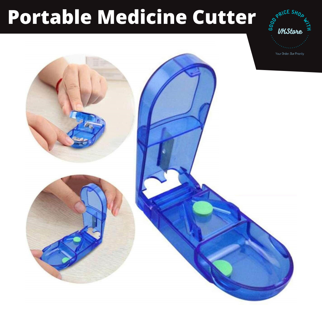 PILL TABLET CUTTER BOX PILL SPLITTER MEDICINES CUTTER SEPARATOR 切药盒