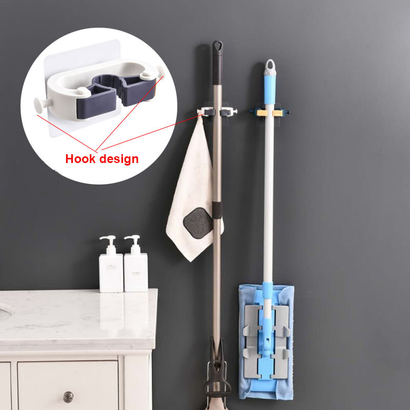 Mop and Broom Holder Hanger Storage Organizer Wall Mounted