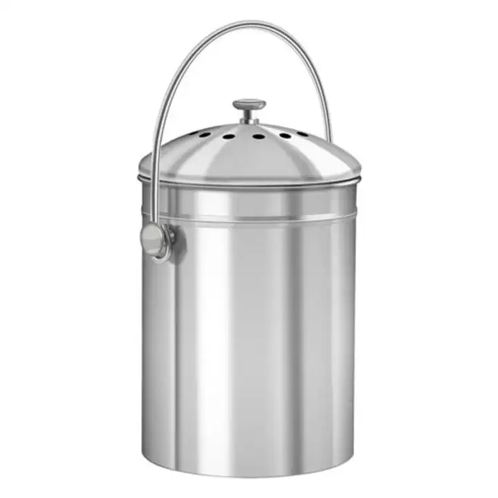 Sealavender Stainless Steel Compost Bin Environmental Indoor