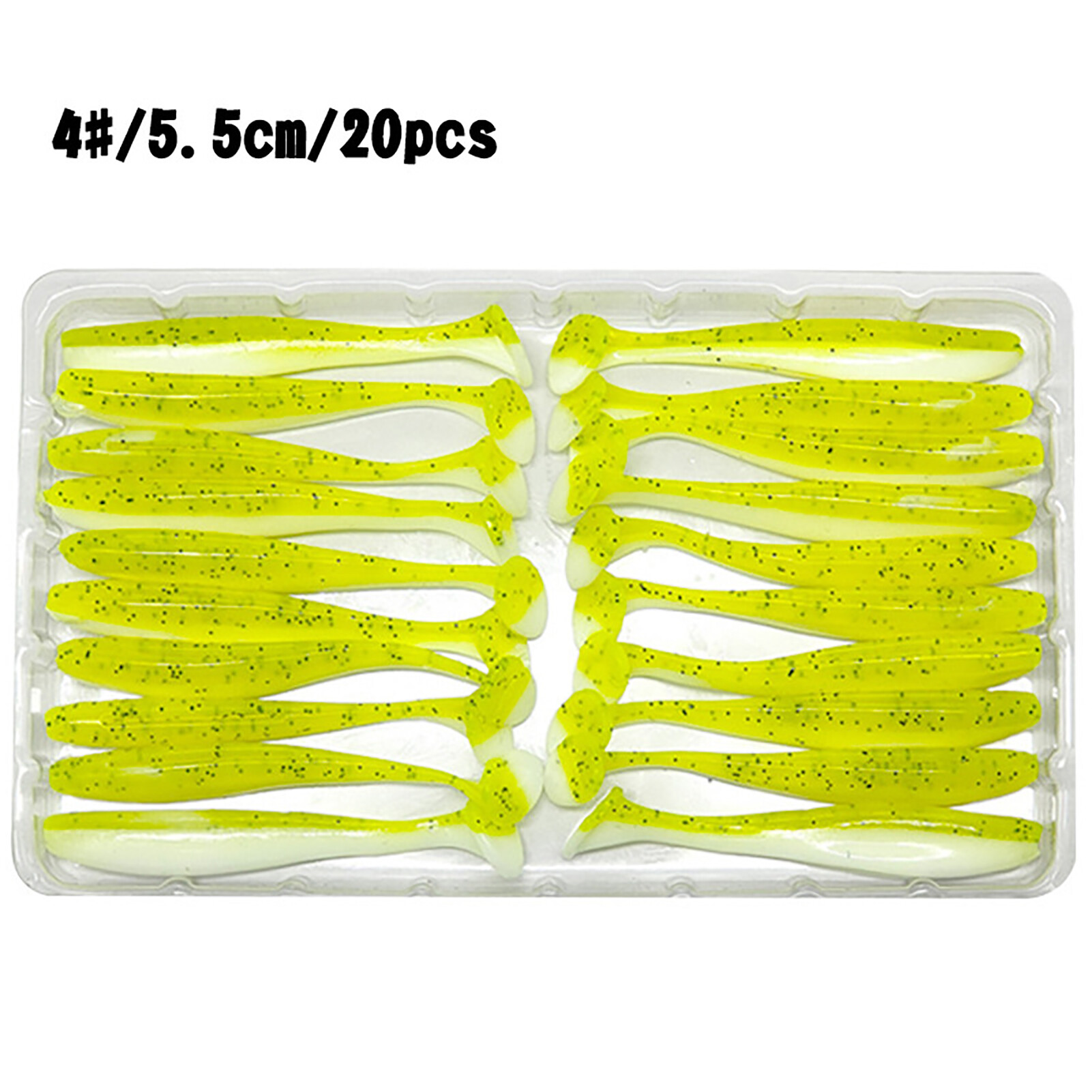 Honrane （Ready stock） 20Pcs 5.5cm Luminous Fake Soft Silicone Artificial Lure Wobbler Fish Swim Bait