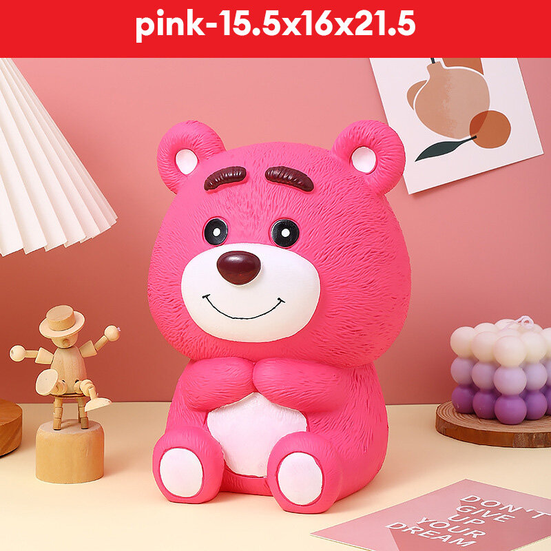 JJT piggy bank ATM cartoon strawberry piggy bank bear piggy bank birthday gift