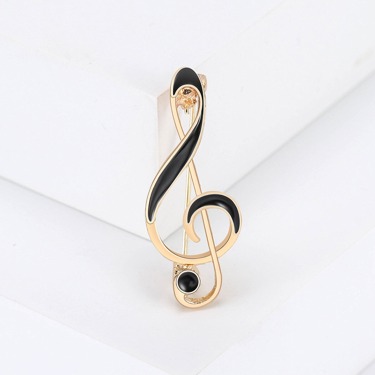 Personality musical note brooch alloy drop oil simple atmosphere suit shirt brooch for men and women