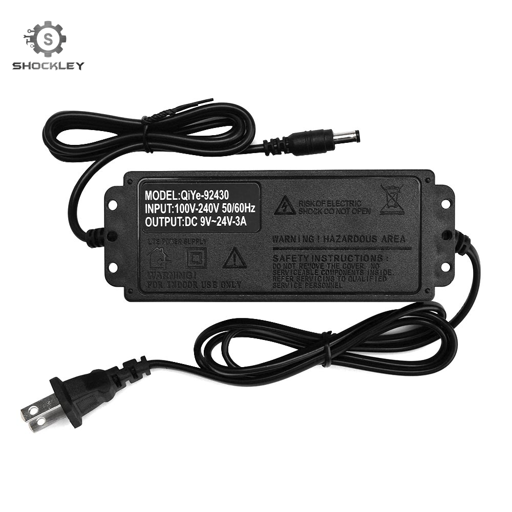 Shockley AC100-220V to DC3-24V 2A Digital Display Adjustable Voltage Power Adapter 2A 3A 5A with Overcharge/Overcurrent/Overvoltage Protection