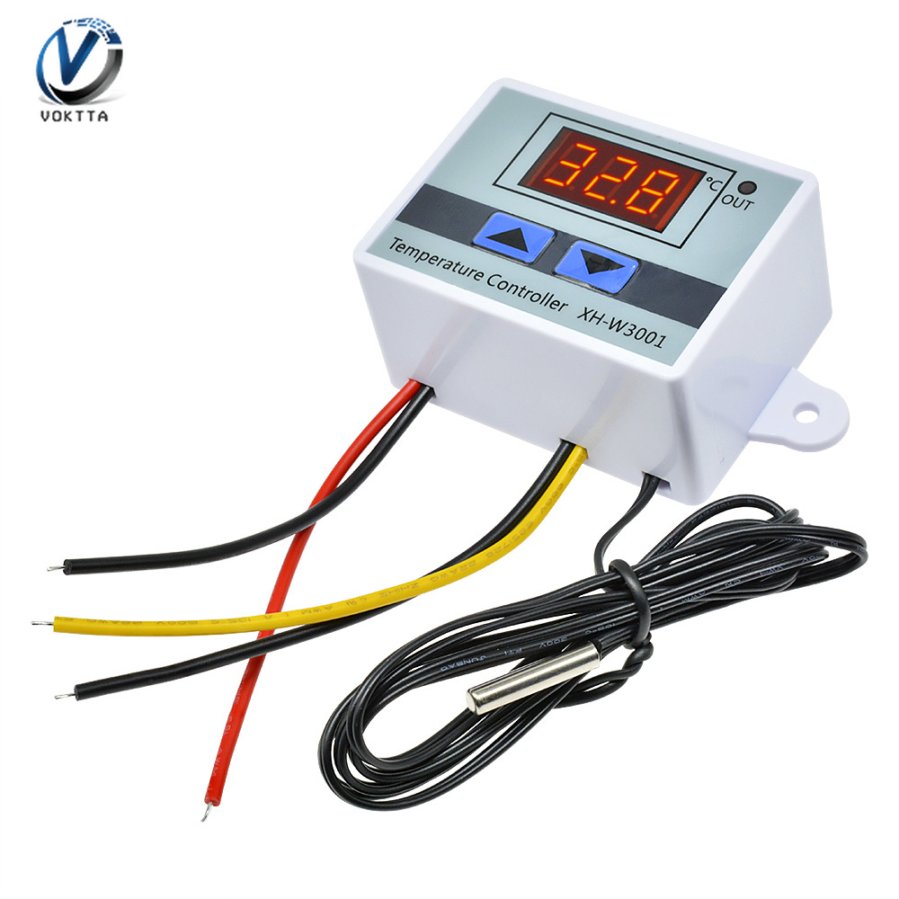 Bộ Điều Chỉnh Nhiệt Độ Kỹ Thuật Số VOKTTA, XH-W3001 Chính Hãng, Điều Chỉnh Nhiệt Độ W3001 110V 220V 12V 24V, Máy Ấp Trứng, Điều Khiển Nhiệt Độ, Nhiệt Kế, Điều Khiển Nhiệt Độ, Công Tắc Dò