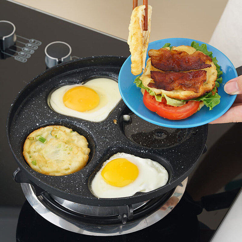 Nonstick pan omelette pan heart-shaped egg dumplings poached egg breakfast pan pancake pan egg burger four-hole pan