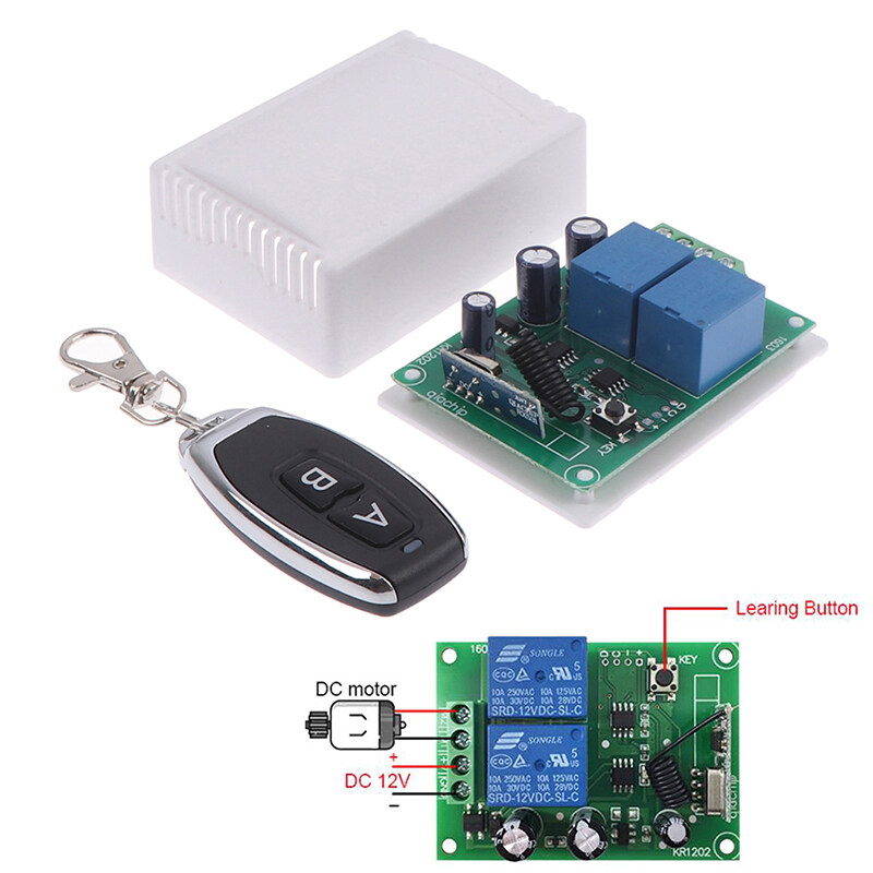SUCCE 433Mhz Remote Control Switch for Light Door Garage 110V 220V 2CH
